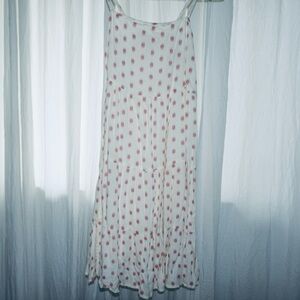 White Dress with Pink Polka Dots